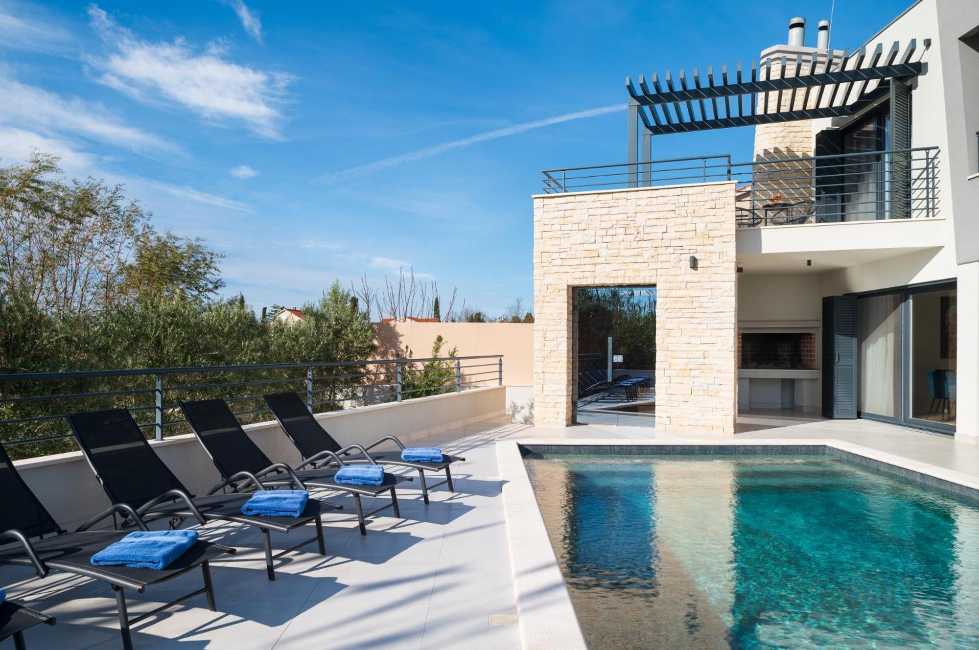 Villa Roca With Heated Pool And Sauna Privlaka (Zadar) Exterior foto