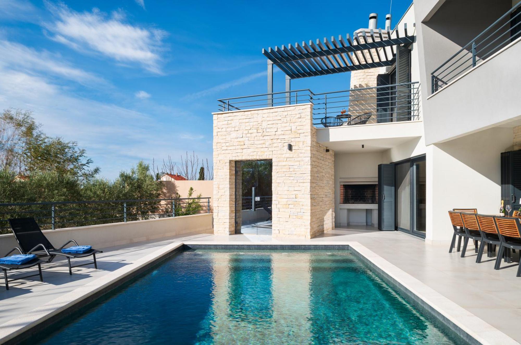 Villa Roca With Heated Pool And Sauna Privlaka (Zadar) Exterior foto