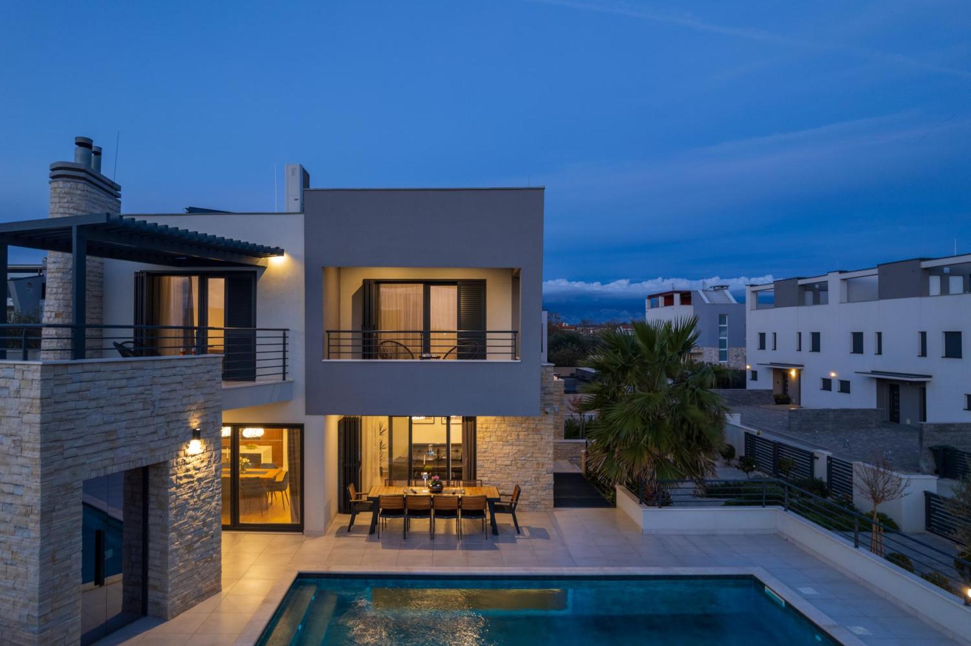Villa Roca With Heated Pool And Sauna Privlaka (Zadar) Exterior foto