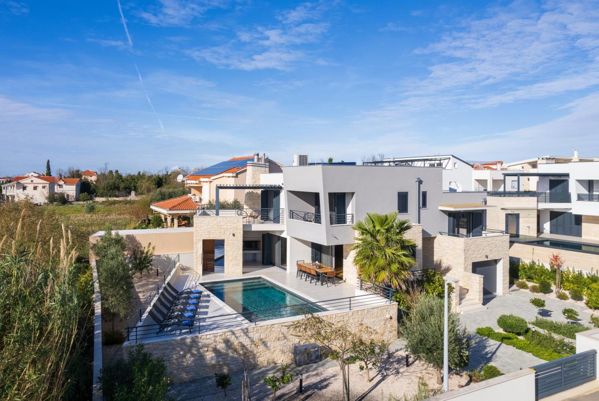 Villa Roca With Heated Pool And Sauna Privlaka (Zadar) Exterior foto