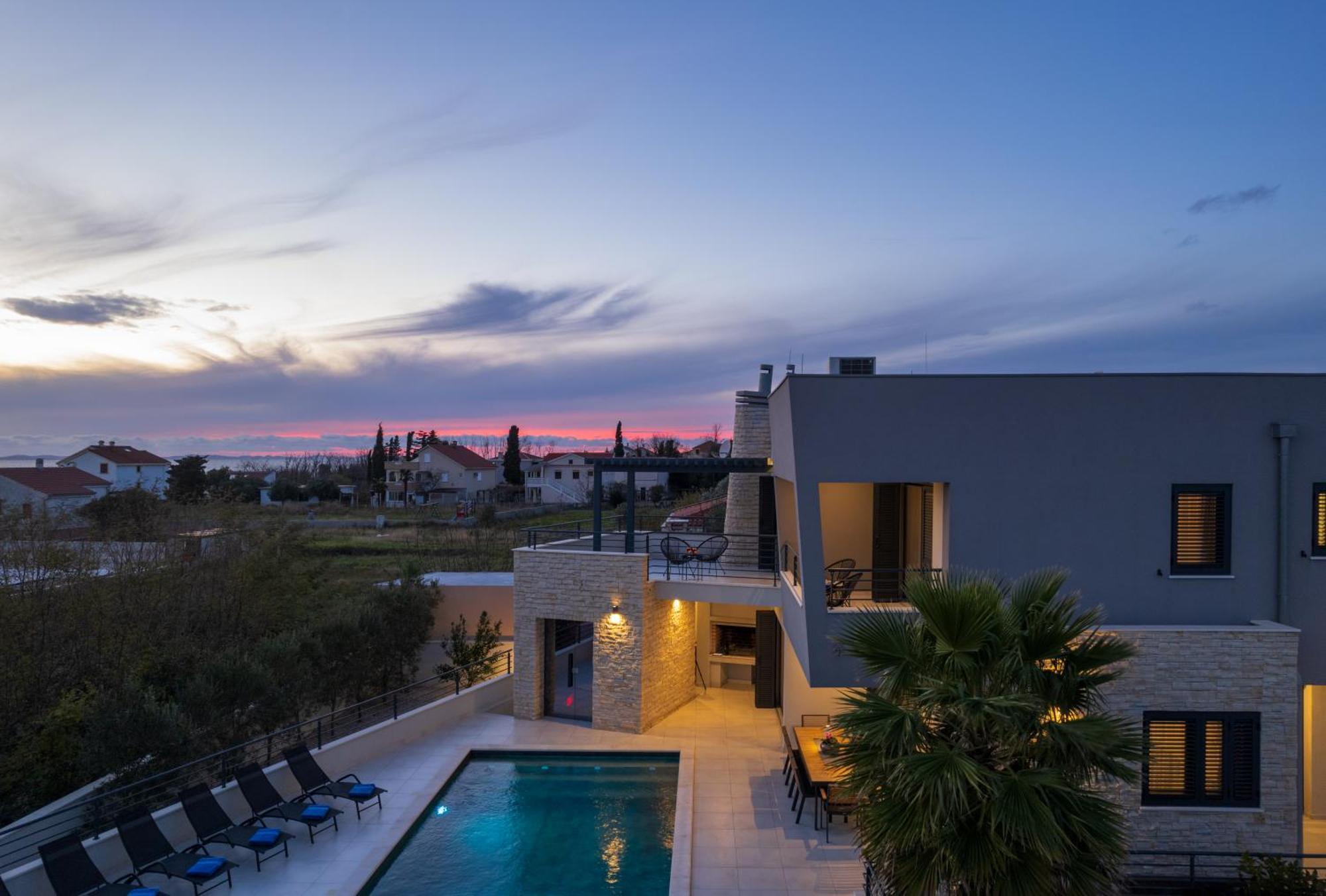 Villa Roca With Heated Pool And Sauna Privlaka (Zadar) Exterior foto
