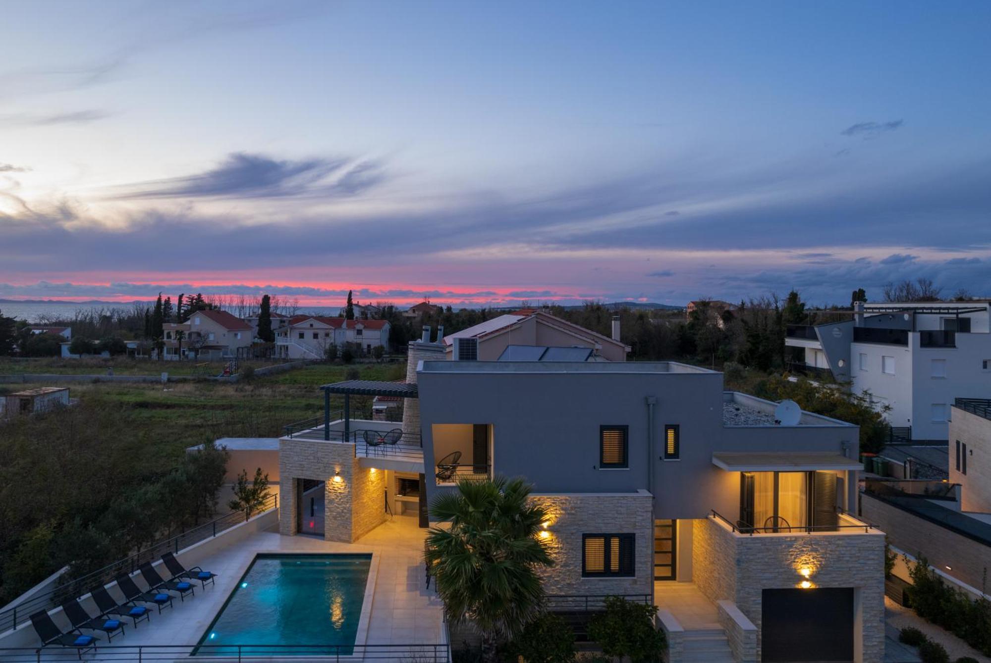 Villa Roca With Heated Pool And Sauna Privlaka (Zadar) Exterior foto